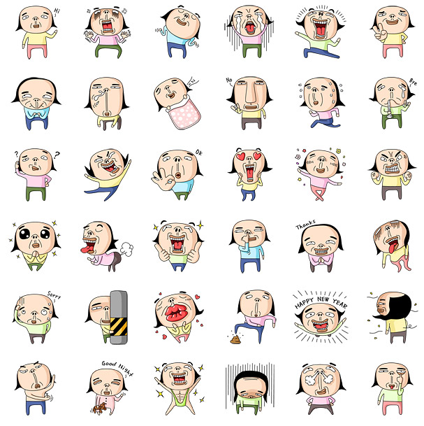 人中伯貼圖設計