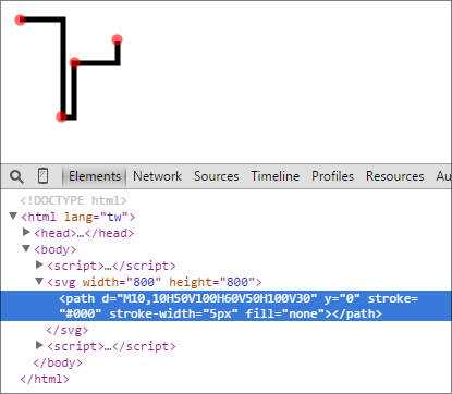 SVG D3 - 繪製線段