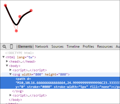 SVG D3 - 繪製線段
