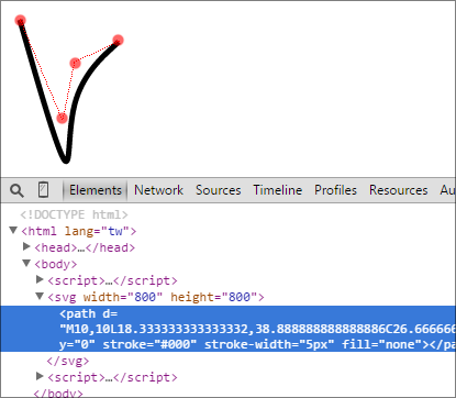 SVG D3 - 繪製線段