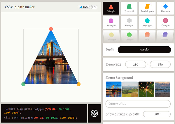 運用 clip-path 的純 CSS 形狀變換