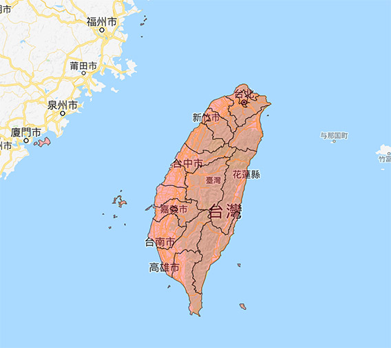 Google Maps API - 顯示台灣縣市 ( GeoJSON )
