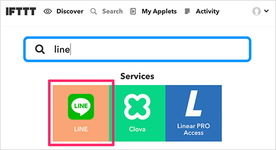 IFTTT 發送 LINE 訊息通知