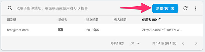 Firebase 教學 - 簡單的使用者註冊功能